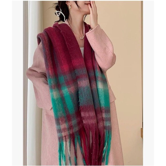 Winter Women Warm Scarf Long Shawl Large Scarf Cold Weather Thick Blanket wrap - Picture 4 of 10